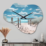 Beach Seascape Dreams Path I - Asymmetric Metal Wall Clock