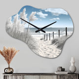 Beach Seascape Dreams Path II - Asymmetric Metal Wall Clock