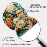 Beach Tidepool Symphony Pointillism II - Asymmetric Metal Wall Clock