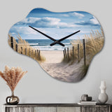 Tranquility Path To Dune Beach I - Asymmetric Metal Wall Clock