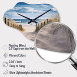 Tranquility Path To Dune Beach I - Asymmetric Metal Wall Clock