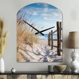 Tranquility Path To Dune Beach III - Asymmetric Metal Wall Clock