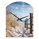 Tranquility Path To Dune Beach III - Asymmetric Metal Wall Clock