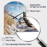 Tranquility Path To Dune Beach III - Asymmetric Metal Wall Clock