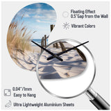 Tranquility Path To Dune Beach III - Asymmetric Metal Wall Clock