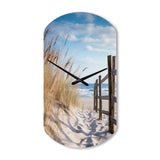 Tranquility Path To Dune Beach III - Asymmetric Metal Wall Clock