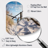 Tranquility Path To Dune Beach III - Asymmetric Metal Wall Clock