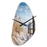 Tranquility Path To Dune Beach III - Asymmetric Metal Wall Clock