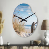 Tranquility Path To Dune Beach III - Asymmetric Metal Wall Clock