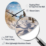 Tranquility Path To Dune Beach III - Asymmetric Metal Wall Clock