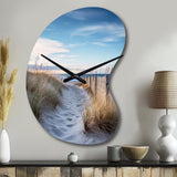 Path To The Beach II - Asymmetric Metal Wall Clock