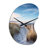 Path To The Beach II - Asymmetric Metal Wall Clock
