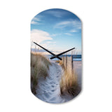 Path To The Beach II - Asymmetric Metal Wall Clock