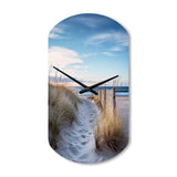 Path To The Beach II - Asymmetric Metal Wall Clock