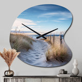 Path To The Beach II - Asymmetric Metal Wall Clock