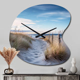 Path To The Beach II - Asymmetric Metal Wall Clock
