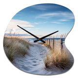 Path To The Beach II - Asymmetric Metal Wall Clock