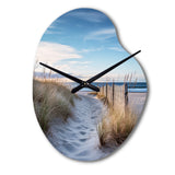 Path To The Beach II - Asymmetric Metal Wall Clock