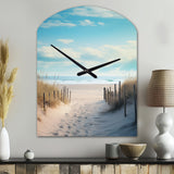Path To The Beach III - Asymmetric Metal Wall Clock