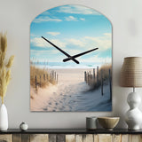 Path To The Beach III - Asymmetric Metal Wall Clock