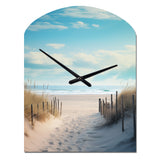 Path To The Beach III - Asymmetric Metal Wall Clock