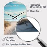 Path To The Beach III - Asymmetric Metal Wall Clock