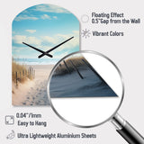 Path To The Beach III - Asymmetric Metal Wall Clock