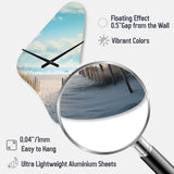 Path To The Beach III - Asymmetric Metal Wall Clock