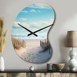 Path To The Beach III - Asymmetric Metal Wall Clock