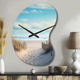 Path To The Beach III - Asymmetric Metal Wall Clock