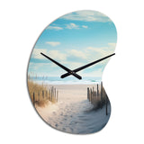 Path To The Beach III - Asymmetric Metal Wall Clock