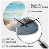 Path To The Beach III - Asymmetric Metal Wall Clock