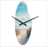 Path To The Beach III - Asymmetric Metal Wall Clock