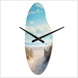 Path To The Beach III - Asymmetric Metal Wall Clock
