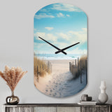 Path To The Beach III - Asymmetric Metal Wall Clock