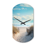 Path To The Beach III - Asymmetric Metal Wall Clock