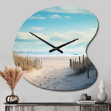 Path To The Beach III - Asymmetric Metal Wall Clock