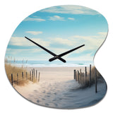 Path To The Beach III - Asymmetric Metal Wall Clock