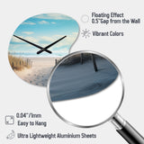 Path To The Beach III - Asymmetric Metal Wall Clock