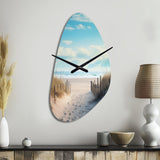 Path To The Beach III - Asymmetric Metal Wall Clock