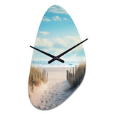 Path To The Beach III - Asymmetric Metal Wall Clock