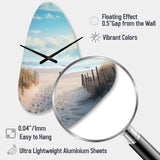 Path To The Beach III - Asymmetric Metal Wall Clock