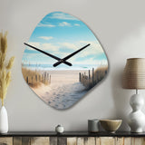 Path To The Beach III - Asymmetric Metal Wall Clock