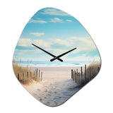 Path To The Beach III - Asymmetric Metal Wall Clock