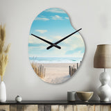 Path To The Beach III - Asymmetric Metal Wall Clock