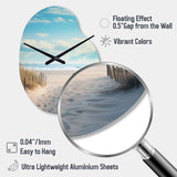 Path To The Beach III - Asymmetric Metal Wall Clock