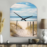 Path To The Beach VI - Asymmetric Metal Wall Clock