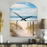 Path To The Beach VI - Asymmetric Metal Wall Clock
