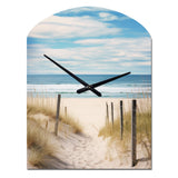 Path To The Beach VI - Asymmetric Metal Wall Clock