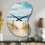 Path To The Beach VI - Asymmetric Metal Wall Clock